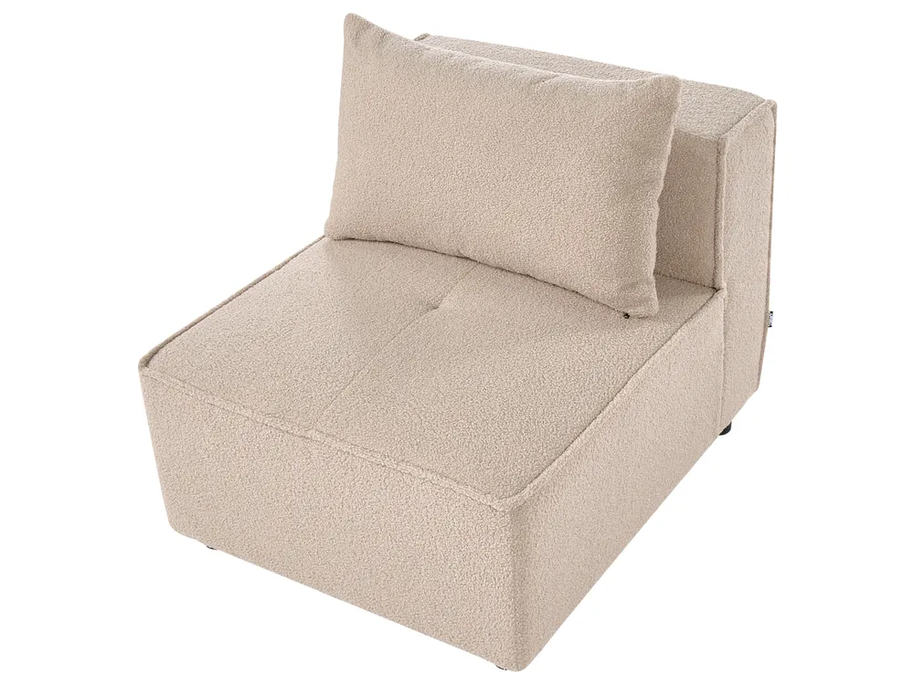 Divano angolare modulare 4 posti AXEBO Bouclé Beige Lato Sinistro_1077252