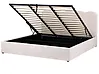 Ottoman Bed NANTERRE Fabric Light Beige 180 x 200 cm (EU Super King)