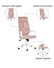 Chaise de bureau DELIGHT Rose pêche_1073924
