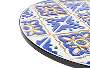 Set mobilier de grădină SIPONTO Metal Alb/Albastru_1155723