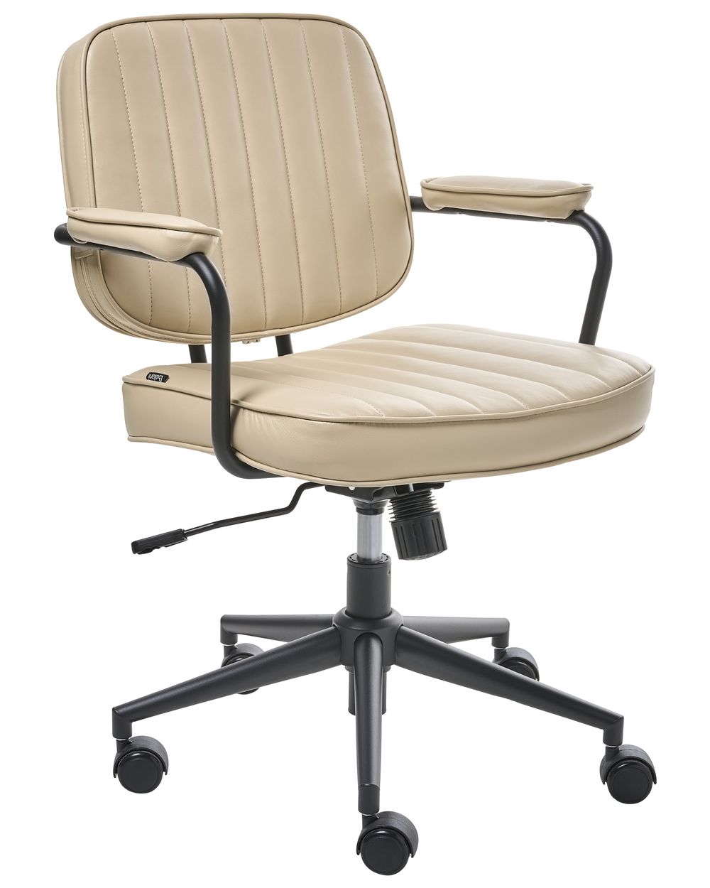 Chaise de bureau BERNE Cuir PU Beige