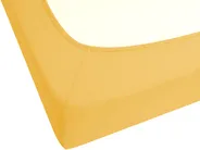 Prześcieradło z gumką JANBU 200 x 200 cm Bawełna Musztardowy_845275