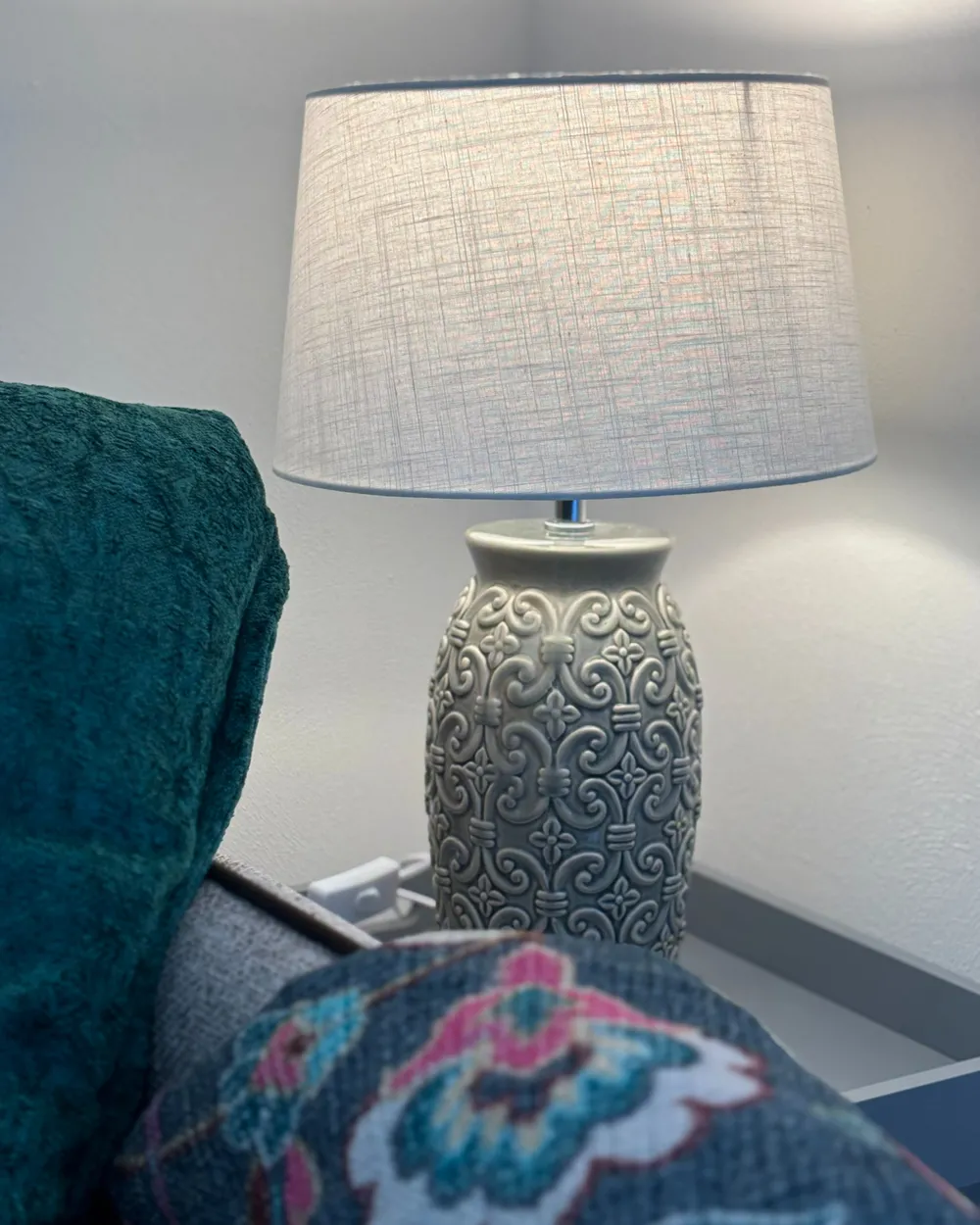 Table Lamp KHOPER Ceramic Grey_986704