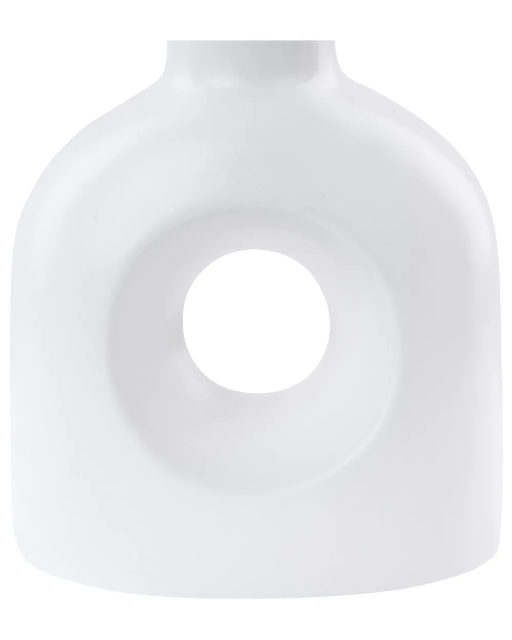Flower Vase THEBES 22 cm Ceramic White_845396