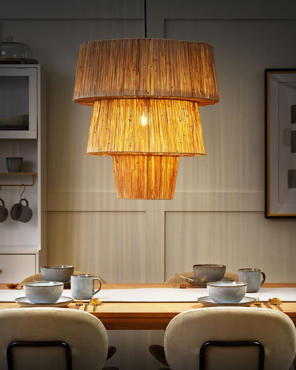 Lampe suspension PREMAT Osier Naturel