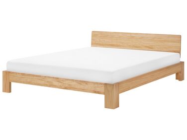 Dřevěná postel 180 x 200 cm světlé dřevo ROYAN