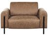 Conjunto de sofás 4 lugares em tecido castanho ASKIM_917714