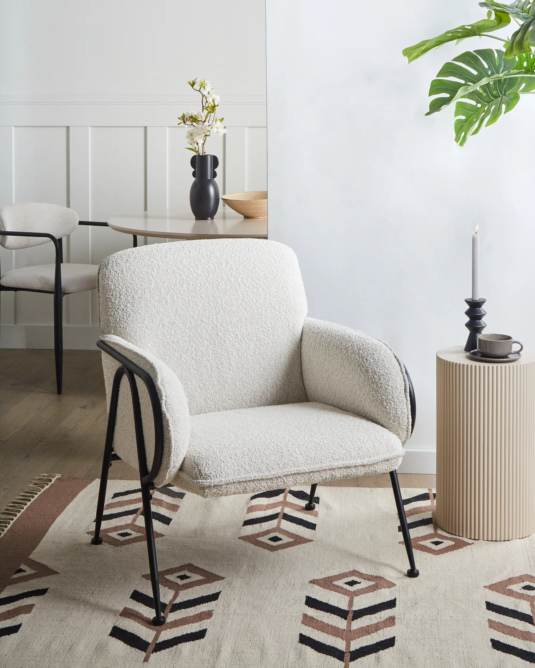 Poltrona TRYSNES Tessuto Beige chiaro_991739