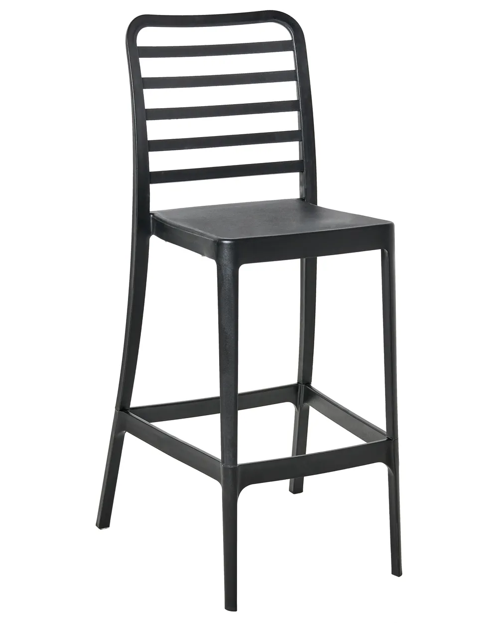 Set di 4 sedie alte SECEDA 2 in 1 Materiale sintetico Nero_988149