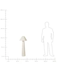 Floor Lamp DEMBI Faux Linen Light Beige_1017148