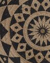 Okrúhly jutový koberec ⌀ 120 cm béžová/čierna ALAKIR_733742