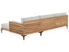 Canapé d'angle de jardin 4 places en bois d'acacia certifié gris CAVEZZO_933002