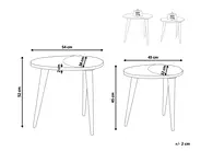 Set di 2 tavolini KHETUA Legno di mango Marrone_857306