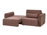 Sofa rozkładana dla 3 osób VAXHOLM ze schowkiem Boucle Brązowy_1026754