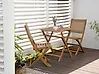 Garden Side Table Folding PARAGGI 60 cm 60 cm Certified Acacia Wood Brown