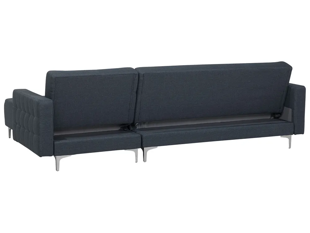 Modular Corner Sofa Bed Seater ABERDEEN Fabric Dark Grey with