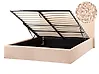 Ottoman Bed ORBEY Boucle Beige 140 x 200 cm (EU Double)
