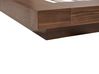 EU King Size Boucle Headboard with LED Brown ZEN_931300