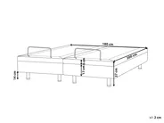 Adjustable Bed without Headboard Boucle DUKE 180 x 200 cm (EU Super King) Off-White_1011482