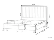Verstelbaar bed Stof DUKE II 160 x 200 cm Beige_989032