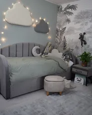 Trundle Bed Velvet EYBURIE 90 x 200 cm (EU Single) Grey_920211