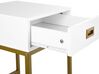 Sivupöytä laatikko valkoinen/kulta LARGO_790545