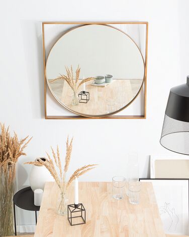 Wall Mirror 76 x 76 cm Gold NIHOA