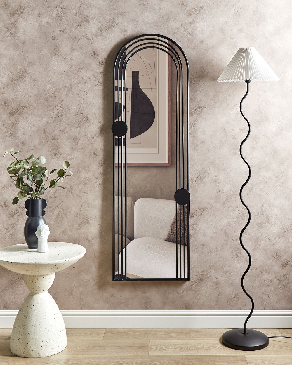 Wall Mirror AJAIN 45 cm 146 cm Metal Black