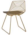 Zestaw 2 krzeseł do jadalni metalowy złoty BEATTY_868390