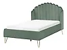Bed Velvet AMBILLOU 120 x 200 cm (EU Small Double) Green