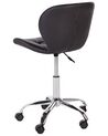 Faux Leather Desk Chair Black VALETTA_932505