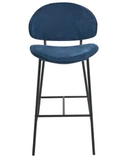 Set of 2 Bar Chairs KIANA Navy Blue_1078879