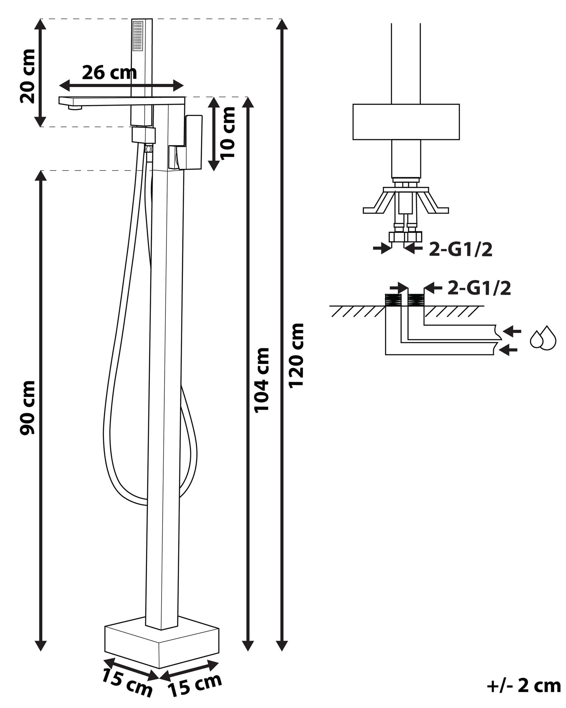 Freestanding Bathtub Faucet DELLA Gold_786436