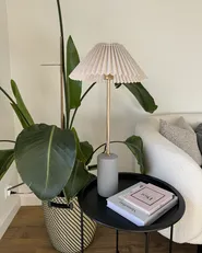 Table Lamp BALUARTE Faux Linen Beige_951678