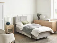 Adjustable Bed Fabric DUKE 90 x 200 cm (EU Single) Light Grey_973495