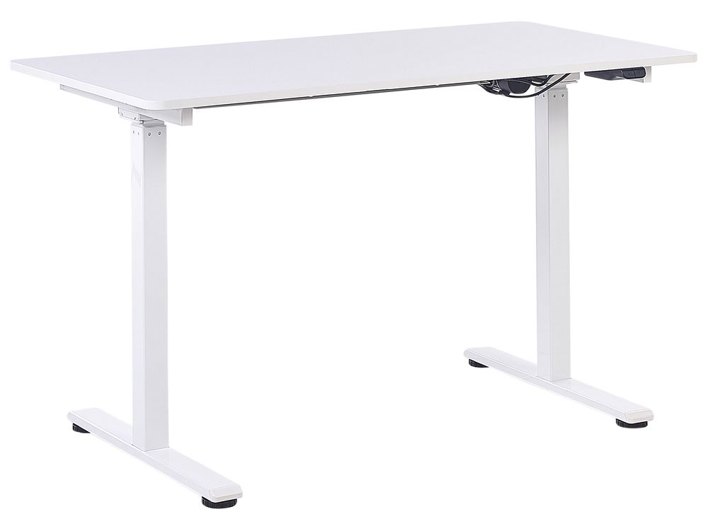 Bureau réglable en hauteur électriquement GRIFTON 120 cm x 60 cm Blanc
