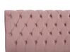 Zamatová vodná posteľ 180 x 200 cm ružová AVALLON_846900