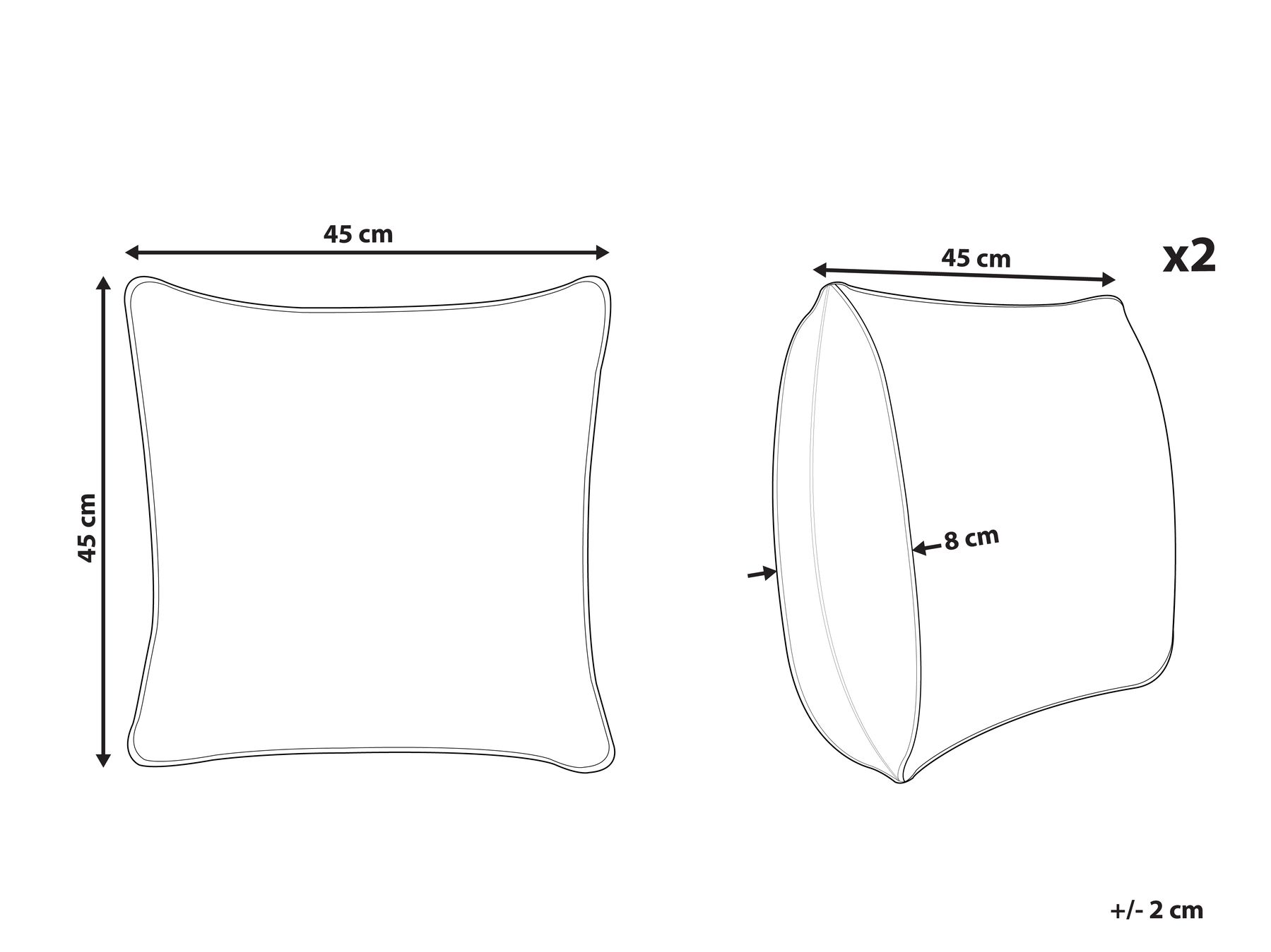 Set of 2 Velvet Cushions Christmas Motif 45 x 45 cm White JELLIES_947196