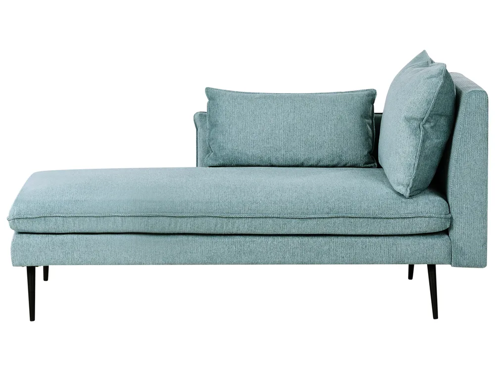 Chaise longue derecho YERRES Tela Azul claro