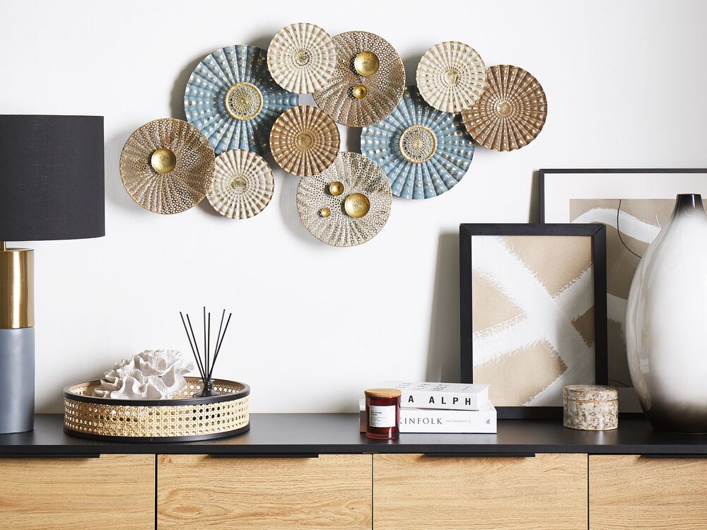 Decoração de parede HASSIUM Metal 48 cm Azul