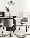 Set of 2 Dining Chairs MINA Fabric Light Grey