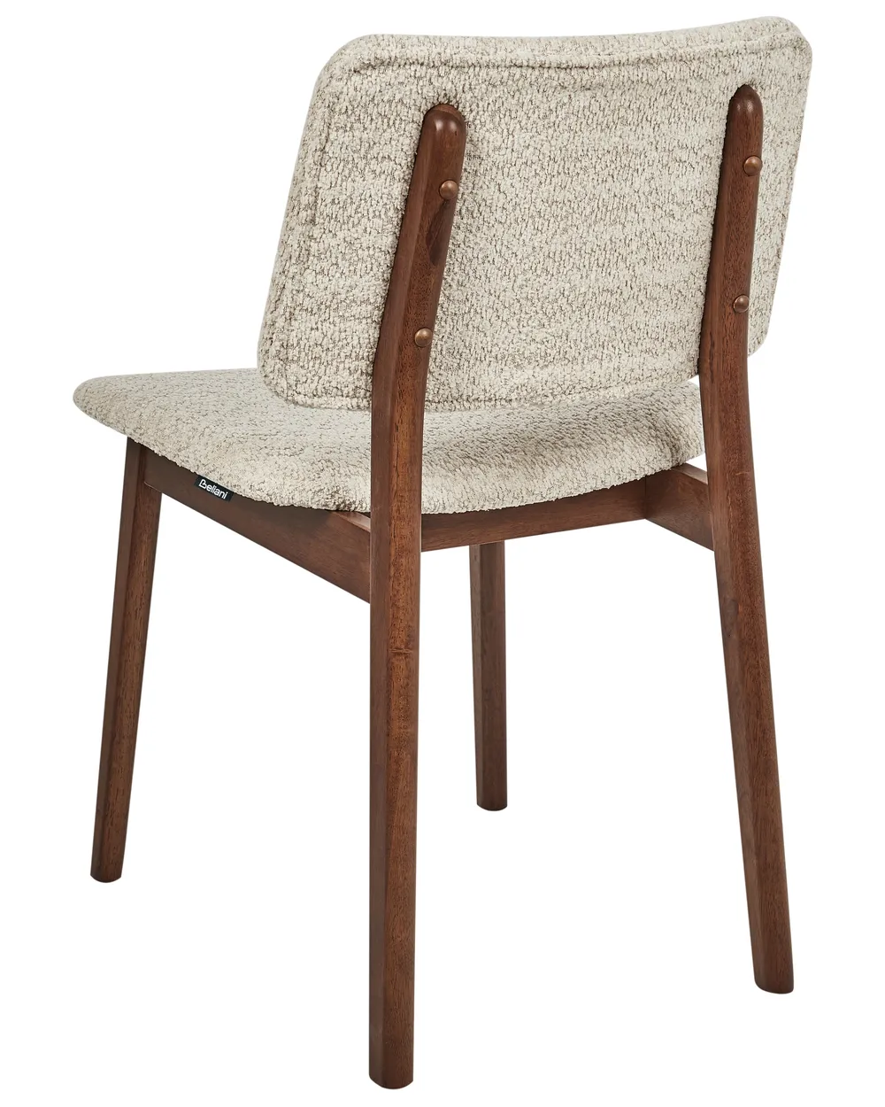 Set of 2 Dining Chairs BLANE Wood Dark Brown/ Beige_945409