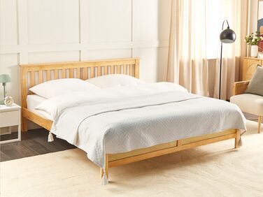 Cotton Bedspread 220 x 200 cm Off-White LINDULA