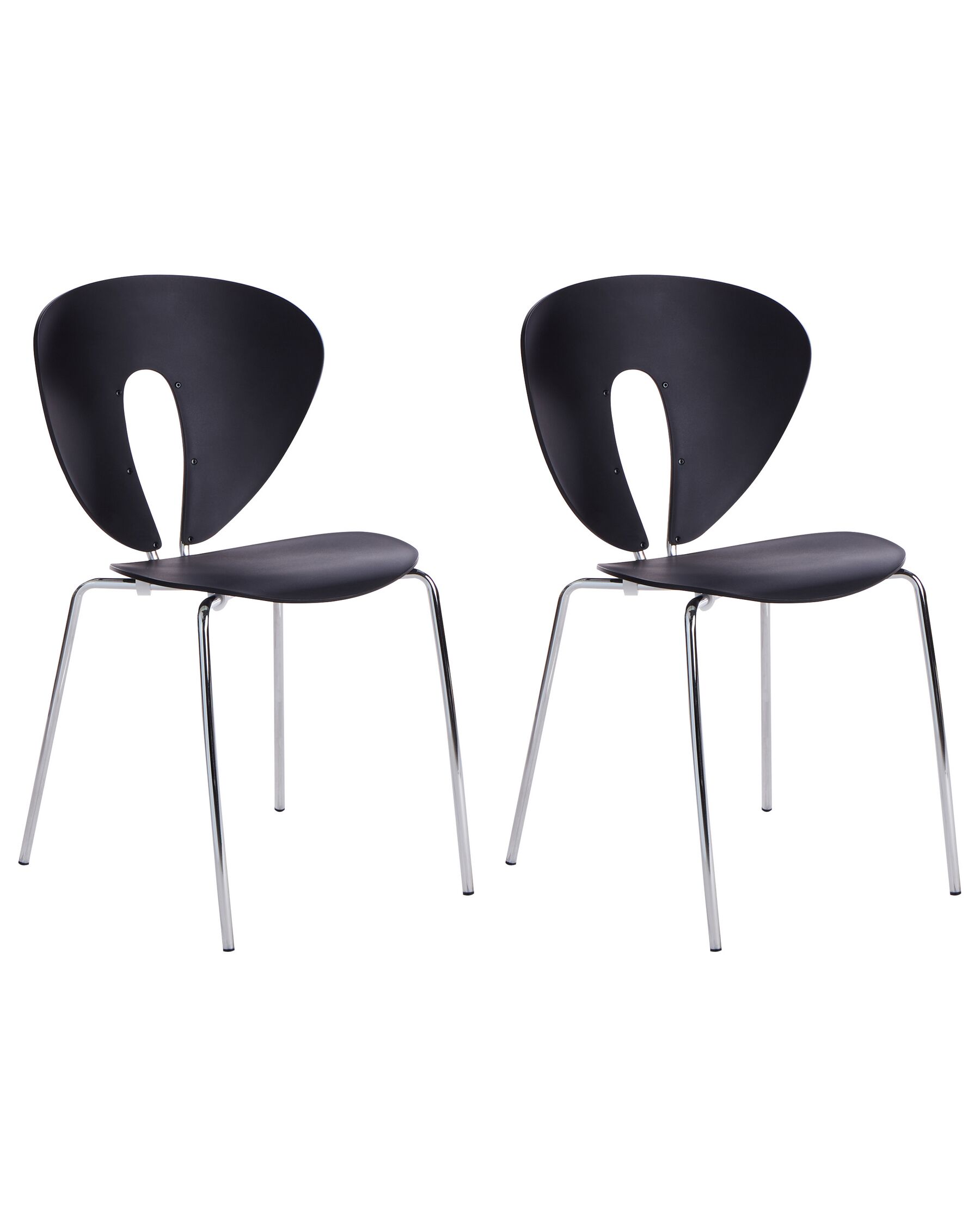 Set of 2 Dining Chairs Black TRACY_929879