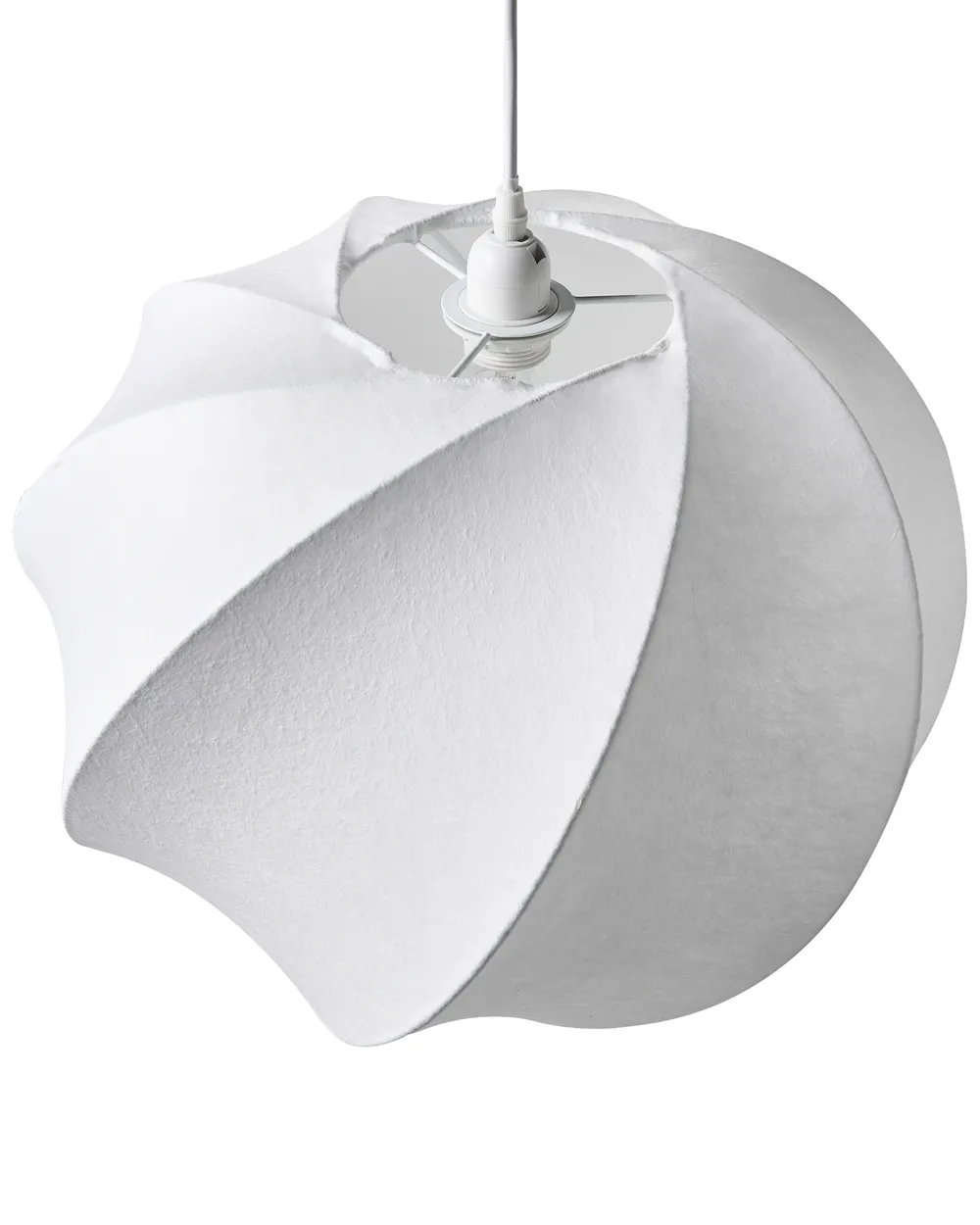 Pendant Lamp MAQUINE Faux Silk White_1008226