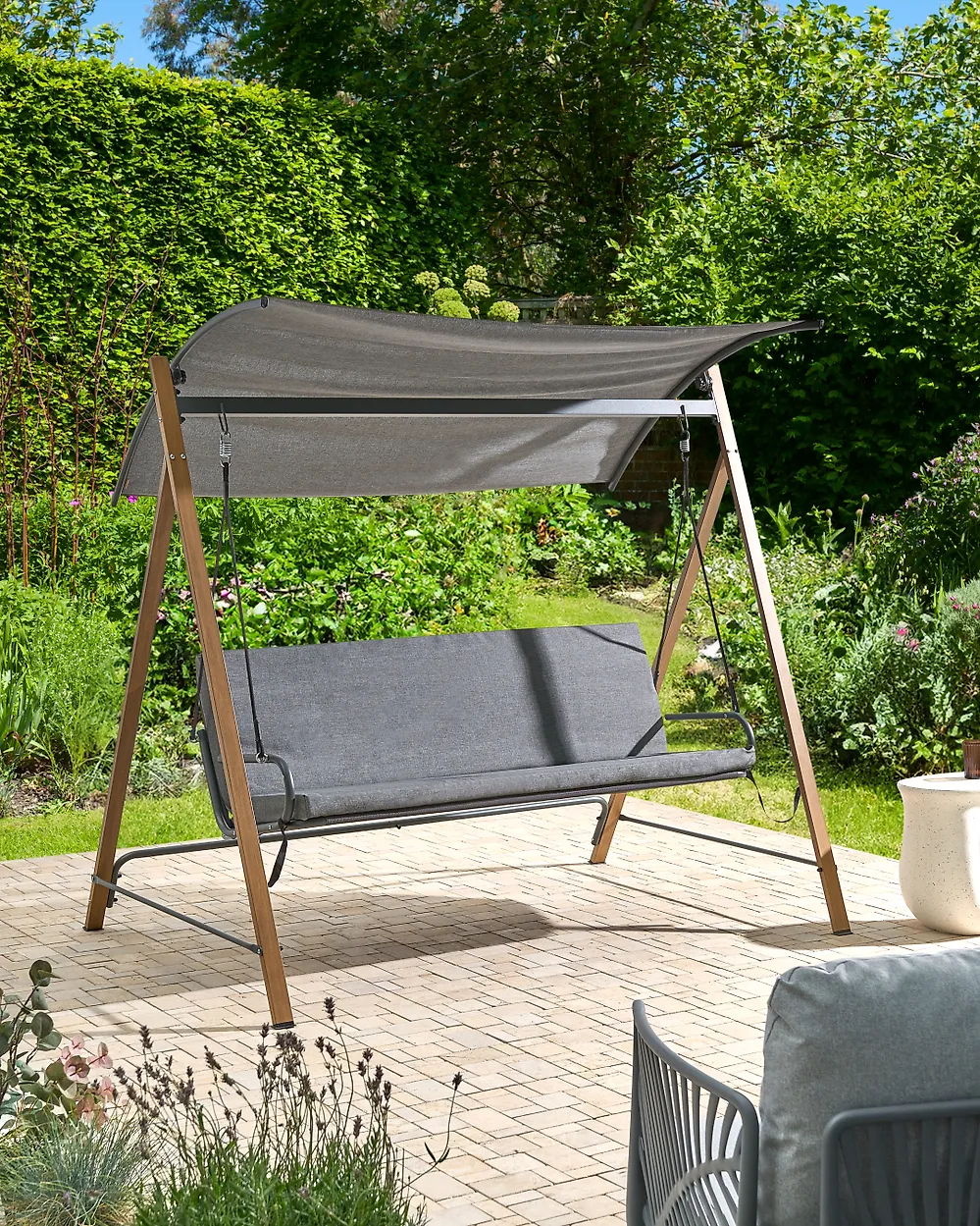 Patio Swing BONAGIA Metal Grey_1192073