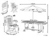 Ensemble de jardin 6 places en bois d'acacia avec parasol MAUI II_927128