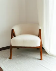 Poltrona SKEI Bouclé Bianco_938037