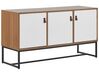 Credenza a 3 ante in legno chiaro e bianco NUEVA_787458