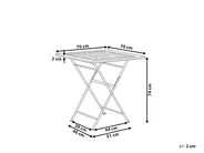 Bistro Table BORMIO 70 cm 70 cm Metal Black_808199